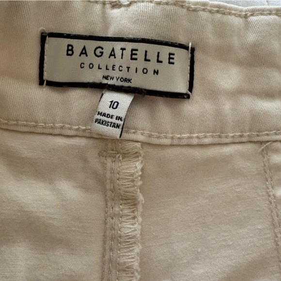 Stretch twill Wide-Leg high waist Pants cream color size 10 - Picture 4 of 9